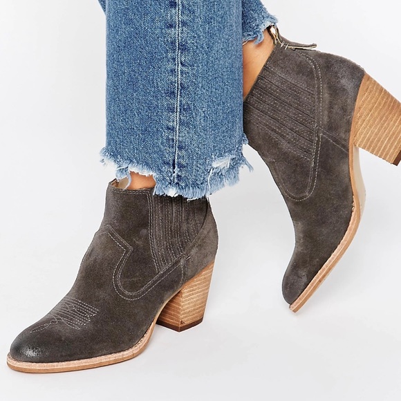 Dolce Vita Shoes - Dolce Vita Jones Suede Western Ankle Booties